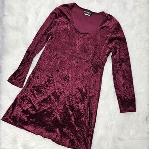 Vintage Rue St Paul Crushed Velvet Long Sleeved Dress